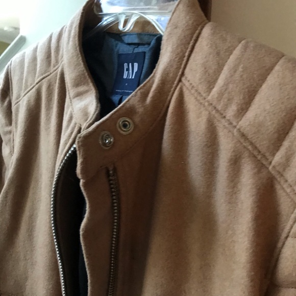 NWOT! Gap Women’s Large Wool Moto Jacket. Taupe. - Picture 3 of 8